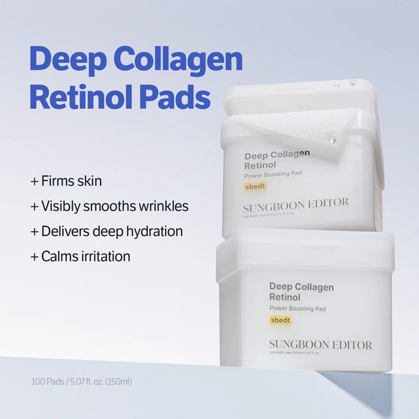 Deep Collagen Retinol Power Boosting Pad 190ml (100pcs)