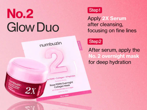 No.2 Rose PDRN Collagen 2X Plumping Serum 30ml
