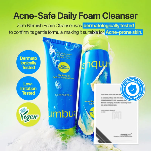 Zero Blemish Clarifying 2% Sulfur Cleansing Foam 150ml
