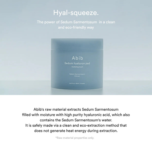 Sedum Hyaluron Pad Hydrting Touch 165ml / 75pads