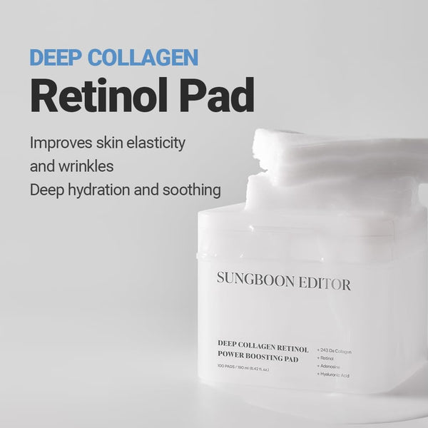 Deep Collagen Retinol Power Boosting Pad 190ml (100pcs)