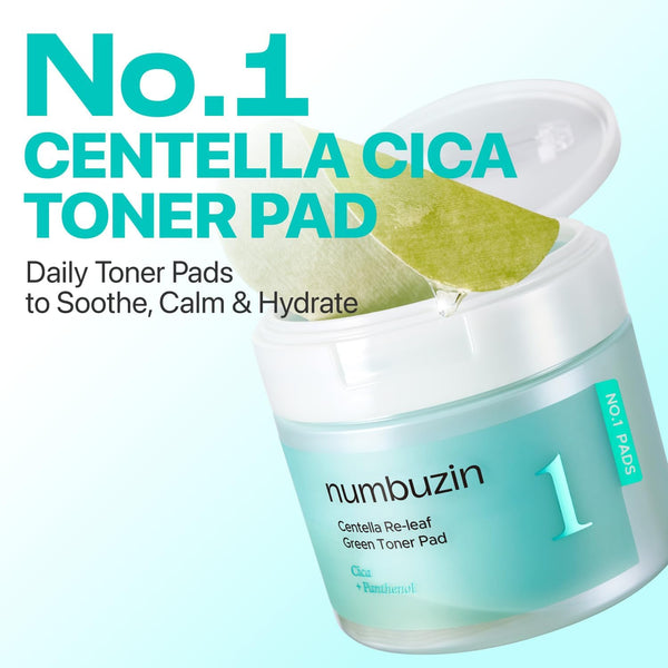 No.1 Centella Re-leaf Green Toner Pad 190ml (70pads)