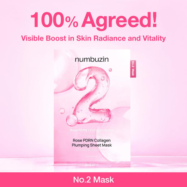 No.2 Rose PDRN Collagen Plumping Sheet Mask