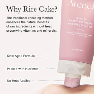 Rosehip Mild PH Balancing Rice Cake Cleanser 150g