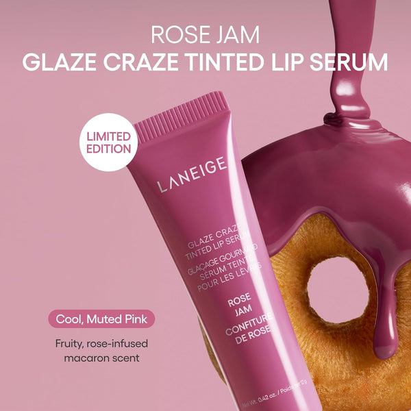 Glaze Craze Tinted Lip Serum 12g Rose Jam
