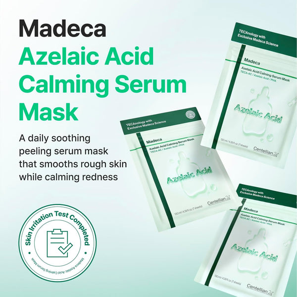 Madeca Azelaic Acid Calming Serum Mask – 7 stk. (130 ml)