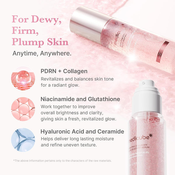 Pink PDRN Collagen Glow Jelly Mist Serum 100ml