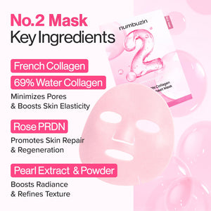No.2 Rose PDRN Collagen Plumping Sheet Mask