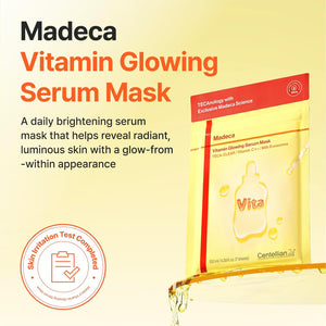 Madeca Vitamin Glowing Serum Mask – 7 stk. (130 ml)