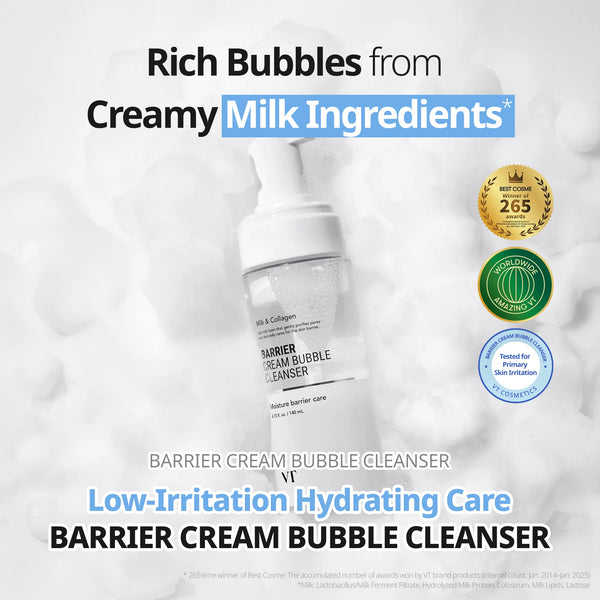 Barrier Cream Bubble Cleanser 140ml
