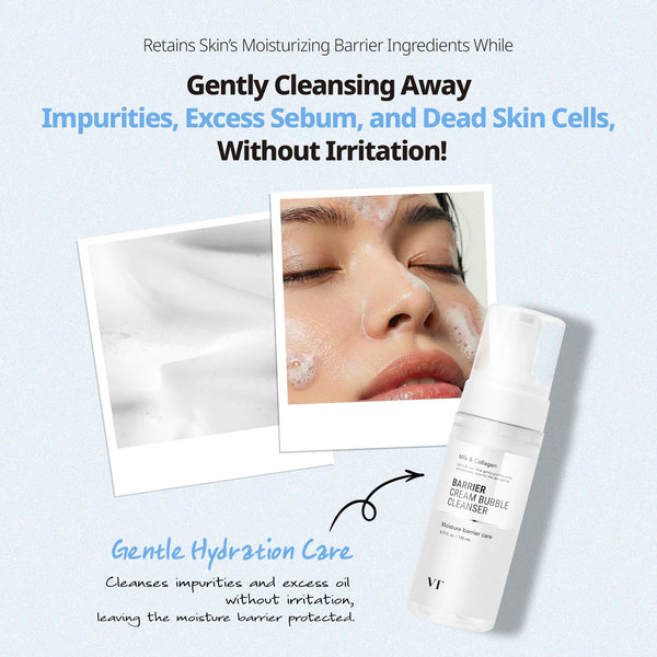 Barrier Cream Bubble Cleanser 140ml