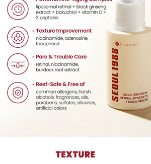 SEOUL 1988 Serum : Retinal Liposome 2% + Black Ginseng