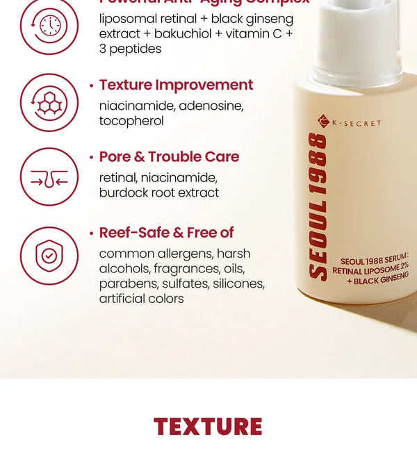 SEOUL 1988 Serum : Retinal Liposome 2% + Black Ginseng
