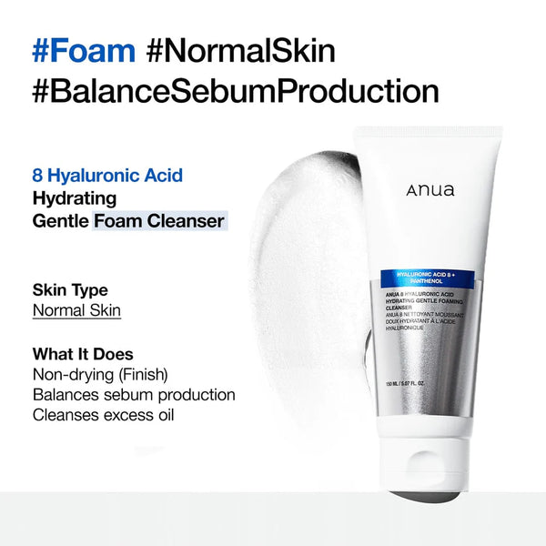 8 HYALURONIC ACID MOISTURIZING GENTLE GEL CLEANSER 150ml