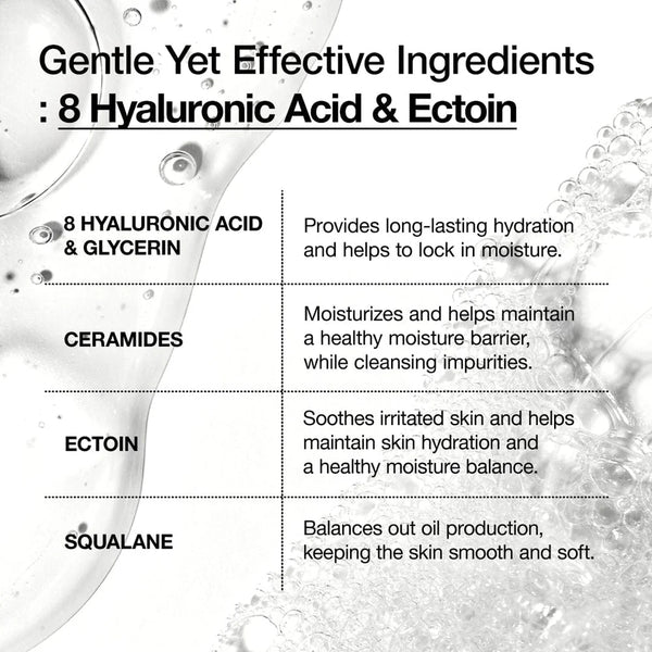 8 HYALURONIC ACID MOISTURIZING GENTLE GEL CLEANSER 150ml