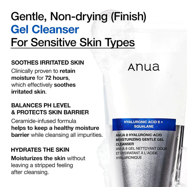 8 HYALURONIC ACID MOISTURIZING GENTLE GEL CLEANSER 150ml